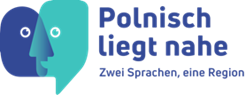 Logo Polnisch liegt nahe Zwei Sprachen eine Region