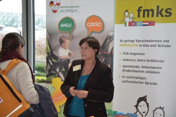 Dr. Anja Steinlen beim fmks-Fachtag zur Mehrsprachigkeit in Stuttgart